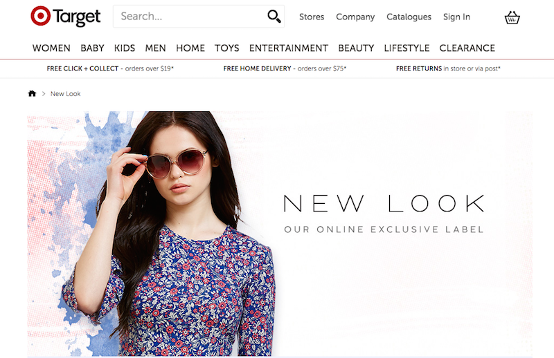 Target百货与快时尚品牌New Look携手打造在线快闪店，共创多样化的购物体验
