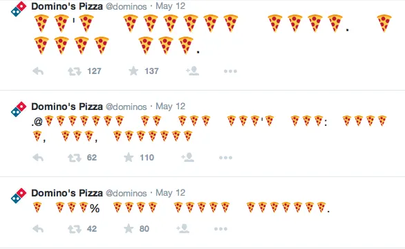 达美乐披萨，Emoji系统帮助用户在twitter快速下单