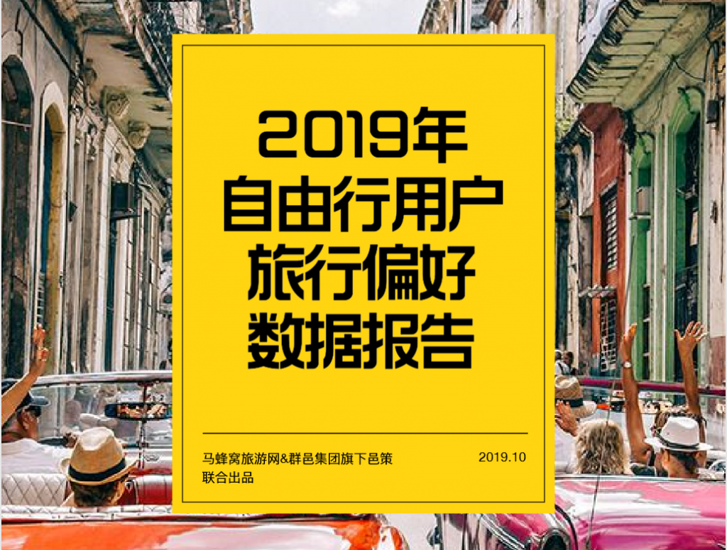邑策X马蜂窝：2019年自由行用户旅行偏好数据报告