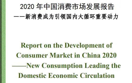 商务部研究院发布《2020年中国消费市场发展报告》