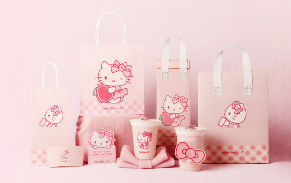 喜茶再携手Hello Kitty，推出全新芭乐粉联名定制形象